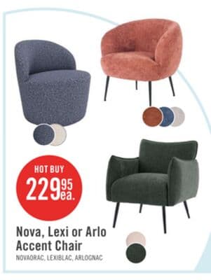 Nova, Lexi or Arlo Accent Chair