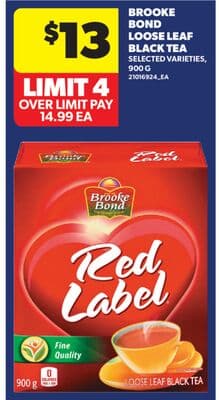 BROOKE BOND LOOSE LEAF BLACK TEA, 900 G