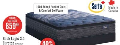 Serta Back Logic 3.0 Eurotop Plush Queen Mattress