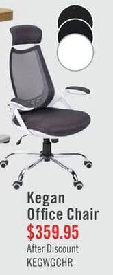 Kegan 28" Executive Mesh Office Chair - White