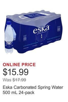 Eska Carbonated Spring Water 500 mL 24-pack