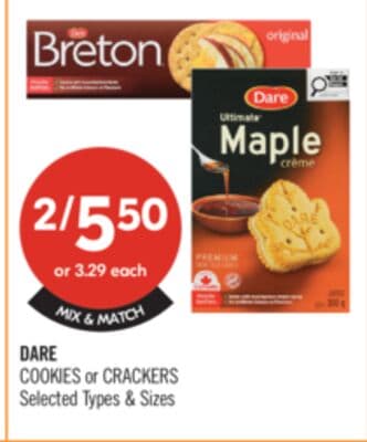 DARE COOKIES or CRACKERS