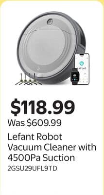 Lefant Robot Vacuum Cleaner with 4500Pa Suction