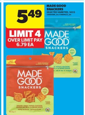 MADE GOOD SNACKERS, 142 G