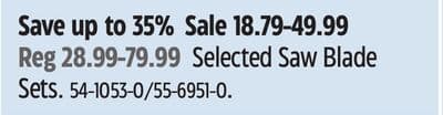 Mastercraft Selected Saw Blade Sets