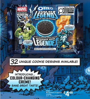 OREO Marvel Stuf of Legends cookies