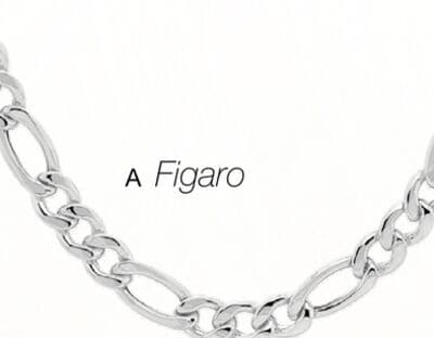 10K White Gold 24" 4.5mm Figaro Chain
