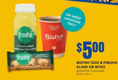 BISTRO 120 OZ & FRESHII ELIXIR OR BITES