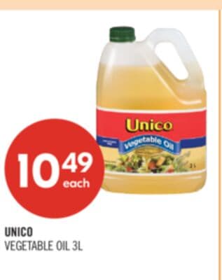 UNICO VEGETABLE OIL 3L