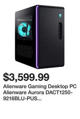Alienware Gaming Desktop PC Alienware Aurora DACT1250-9216BLU-PUS Intel Core Ultra 9 285 32GB 1TB SSD GeForce RTX 5070 Ti Windows 11 Home
