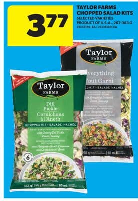 TAYLOR FARMS CHOPPED SALAD KITS, 267-383 G