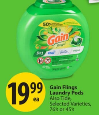 Gain Flings Laundry Pods