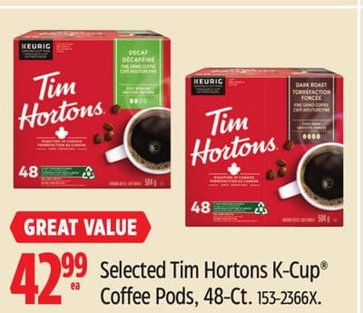 Selected Tim Hortons K-Cup® Coffee Pods
