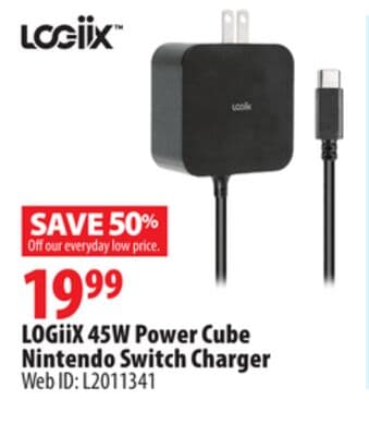 LOGiiX 45W Power Cube Nintendo Switch Charger