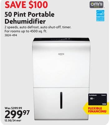 50 Pint Portable Dehumidifier