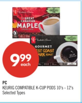 PC KEURIG COMPATIBLE K-CUP PODS 10's - 12's