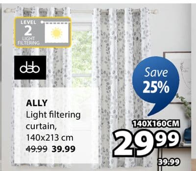 ALLY Light filtering curtain