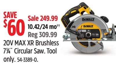 DEWALT 20V MAX XR Brushless 71⁄4˝ Circular Saw