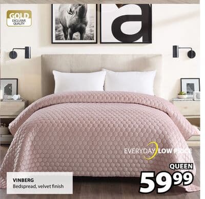 VINBERG Bedspread, velvet finish