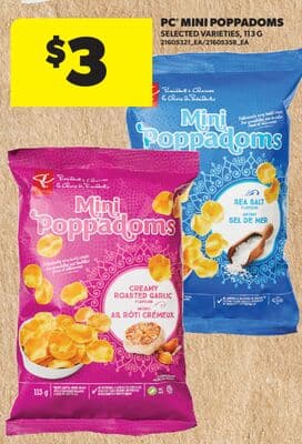 PC® MINI POPPADOMS, 113 G