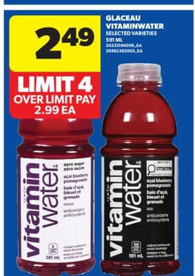GLACEAU VITAMINWATER, 591 ML