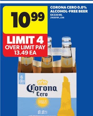 CORONA CERO 0.0% ALCOHOL-FREE BEER, 6X330 ML