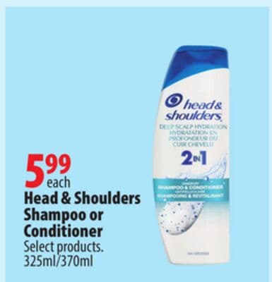 Head & Shoulders Shampoo or Conditioner