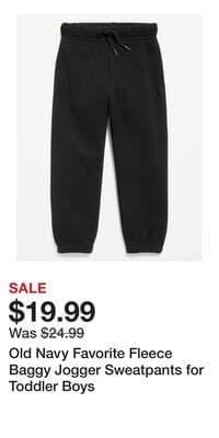 Old Navy Favorite Fleece Baggy Jogger Sweatpants for Toddler Boys