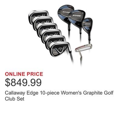 Callaway Edge 10-piece Women's Graphite Golf Club Set