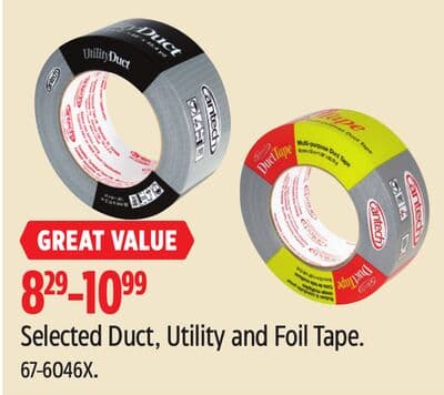 Selected Duct, Utility and Foil Tape.