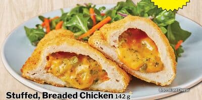 Broccoli and Cheese Stuffed, Breaded Chicken