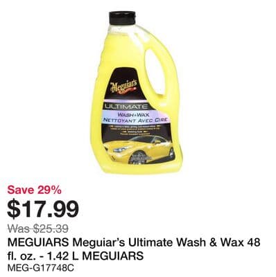 MEGUIARS Meguiar's Ultimate Wash & Wax 48 fl. oz. - 1.42 L