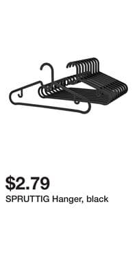 SPRUTTIG Hanger, black
