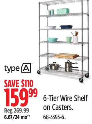 6-Tier Wire Shelf on Casters.