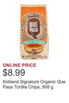 Kirkland Signature Organic Que Pasa Tortilla Chips, 908 g