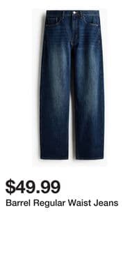 Barrel Regular Waist Jeans