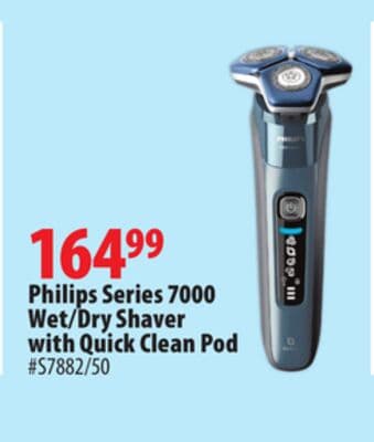 Philips Series 7000 Wet/Dry Shaver with Quick Clean Pod