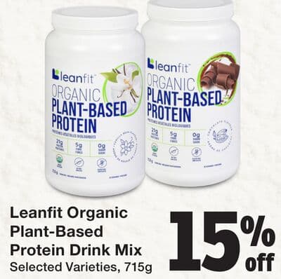 Leanfit Organic Plant-Based Protein Drink Mix