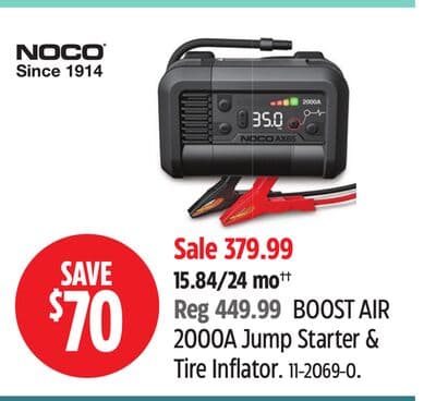 NOCO BOOST AIR 2000A Jump Starter & Tire Inflator