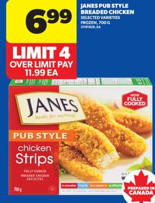 JANES PUB STYLE BREADED CHICKEN, 700 G