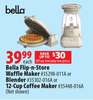 Bella Flip-n-Store Waffle Maker or Blender