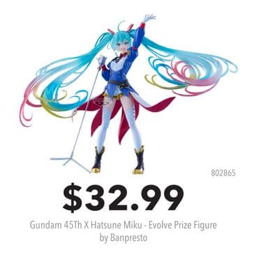 Gundam 45Th X Hatsune Miku - Evolve Prize Figure by Banpresto