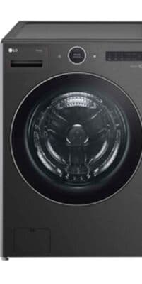 LG 5.8 Cu. Ft. Smart Front-Load High-Efficiency Steam Washer - Black Steel - Stackable - WM6700HBA