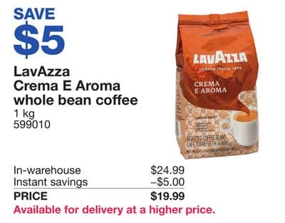 LavAzza Crema E Aroma whole bean coffee 1 kg