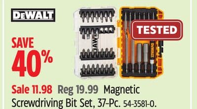 Magnetic Screwdriving Bit Set, 37-Pc