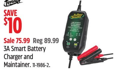 3A Smart Battery Charger and Maintainer