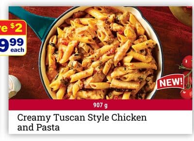 Creamy Tuscan Style Chicken and Pasta