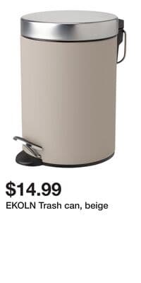 EKOLN Trash can, beige