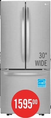LG 30" 22 Cu. Ft. French-Door Refrigerator - Smudge Proof Stainless Steel - LRFNS2200S