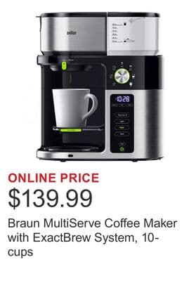 Braun MultiServe Coffee Maker with ExactBrew System, 10-cups